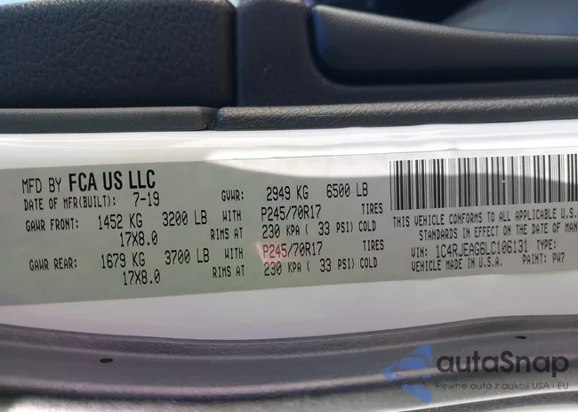 1C4RJEAG6LC106131: 43031061