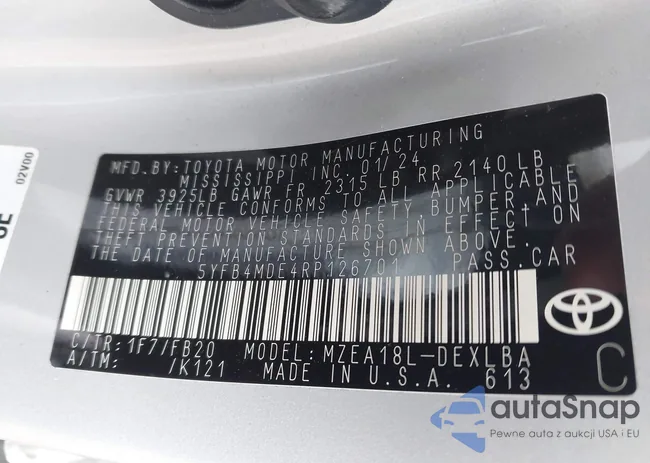 5YFB4MDE4RP126701: 43031076