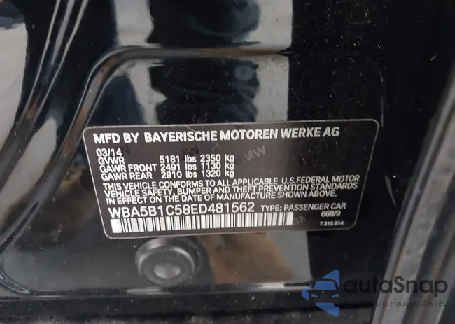 WBA5B1C58ED481562: 43031255