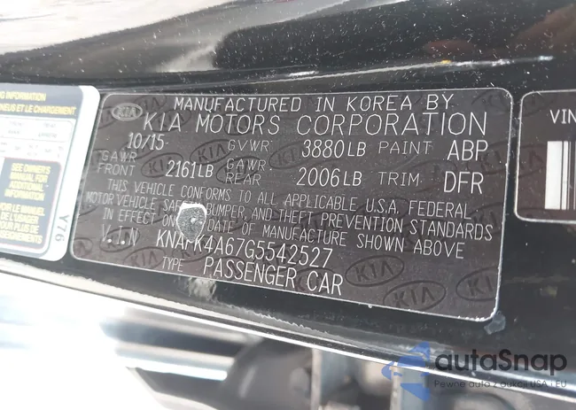 KNAFK4A67G5542527: 43032268