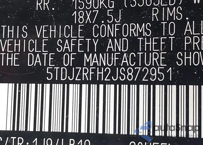 5TDJZRFH2JS872951: 43032458