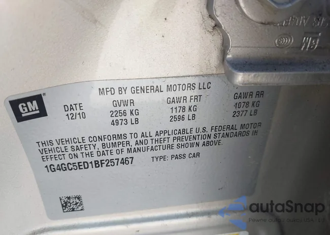 1G4GC5ED1BF257467: 43032509