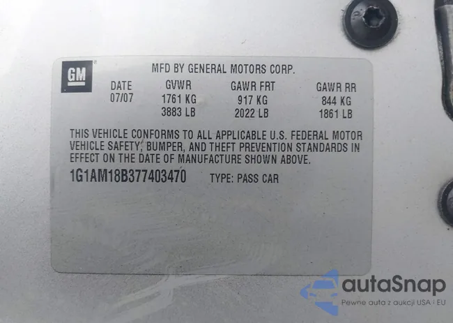 1G1AM18B377403470: 43032574