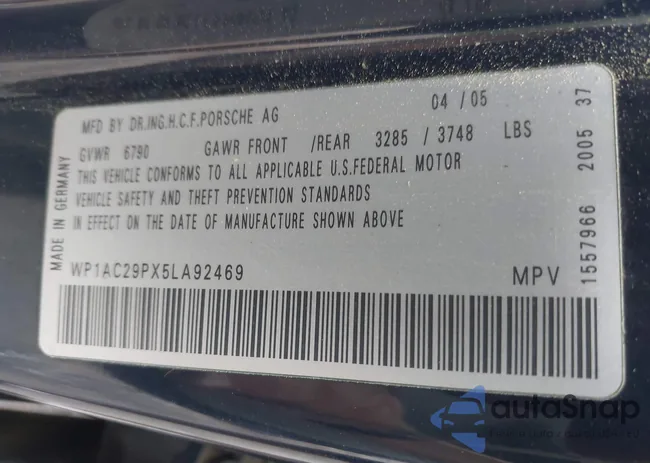 WP1AC29PX5LA92469: 43032828