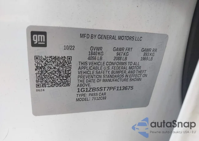 1G1ZB5ST7PF113675: 43031949