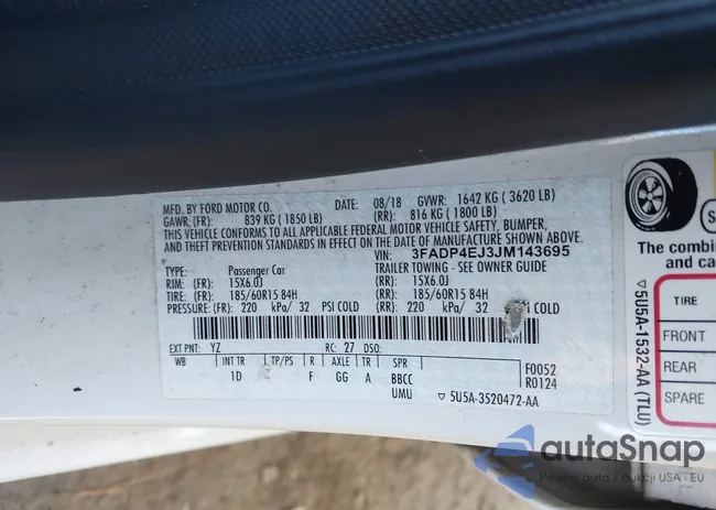 3FADP4EJ3JM143695: 43031986