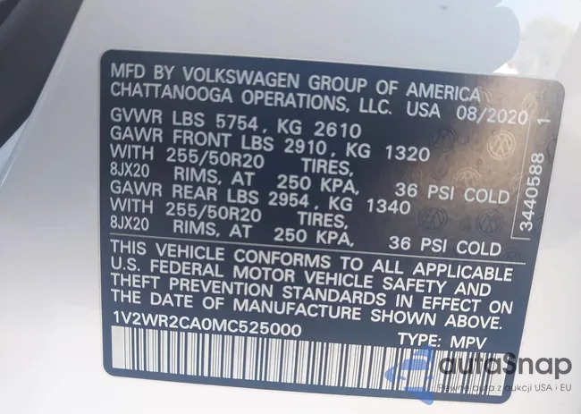 1V2WR2CA0MC525000: 43032005