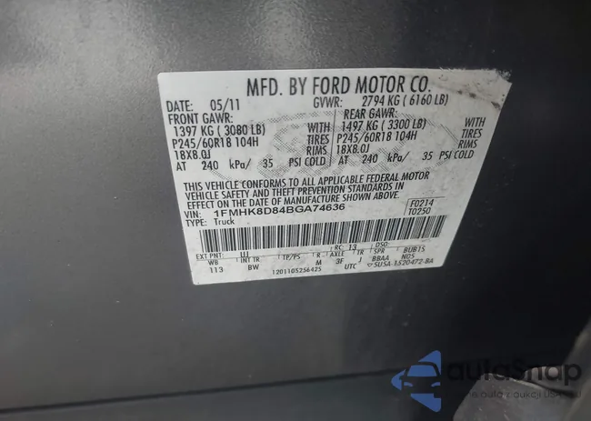 1FMHK8D84BGA74636: 43033430