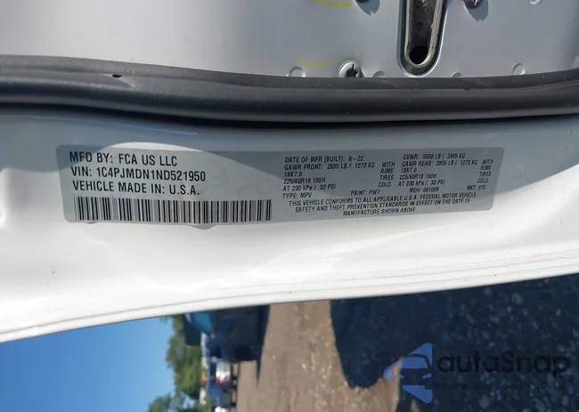 1C4PJMDN1ND521950: 43033465