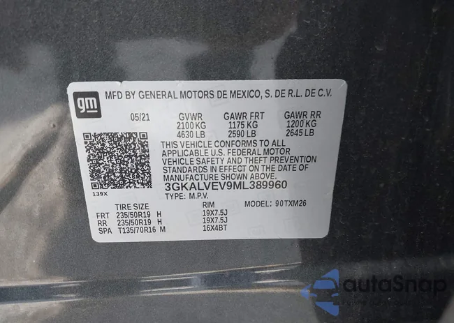 3GKALVEV9ML389960: 43033518