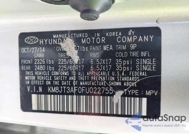 KM8JT3AF0FU022755: 43033521