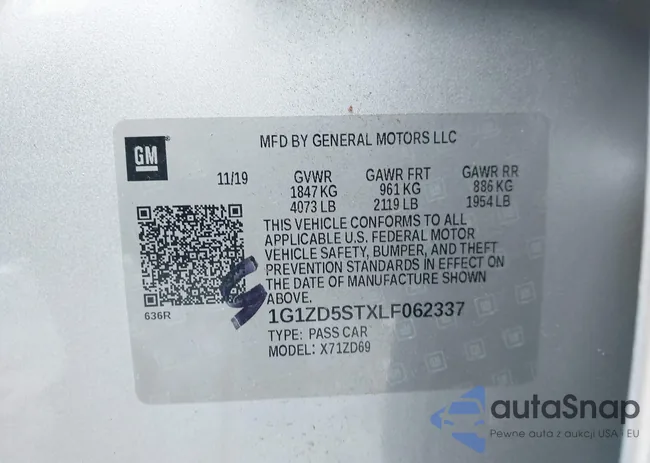 1G1ZD5STXLF062337: 43033546