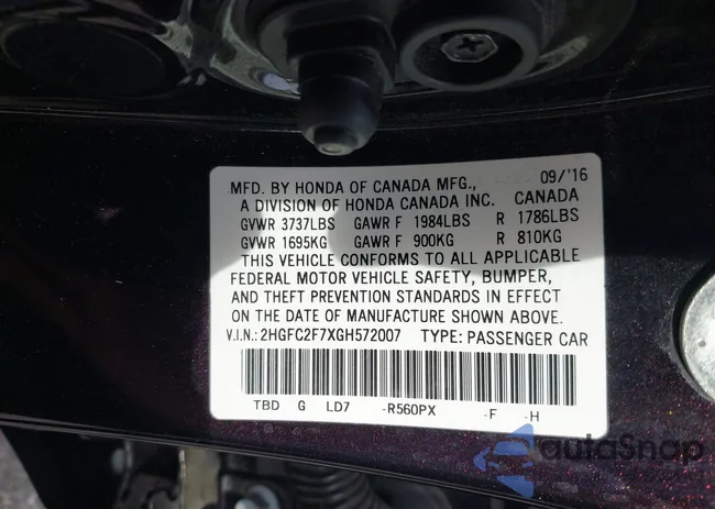 2HGFC2F7XGH572007: 43033556