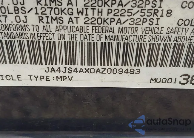 JA4JS4AX0AZ009483: 43033645