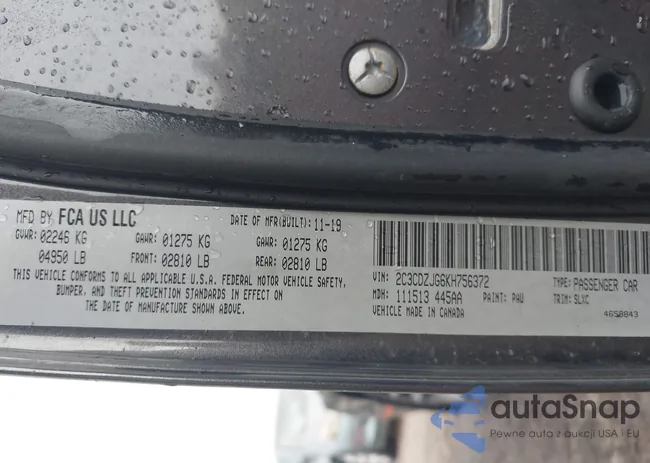 2C3CDZJG6KH756372: 43033698