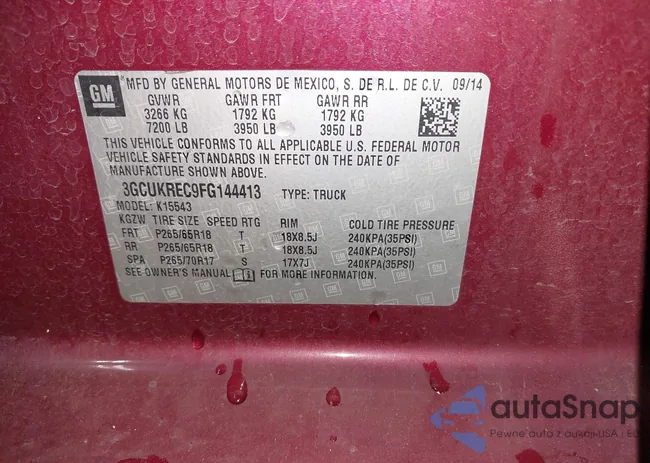 3GCUKREC9FG144413: 43032904