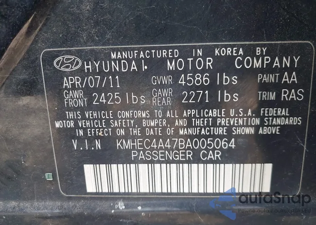 KMHEC4A47BA005064: 43034291