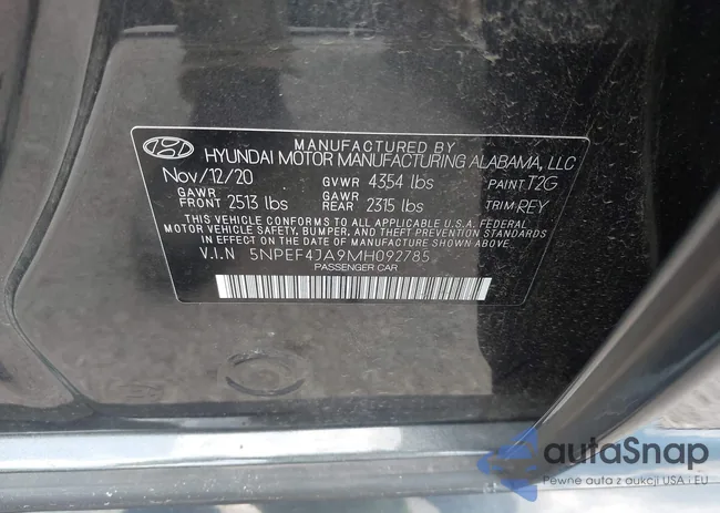 5NPEF4JA9MH092785: 43034309