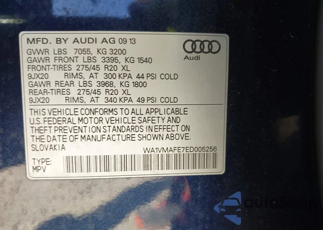 WA1VMAFE7ED005256: 43034386