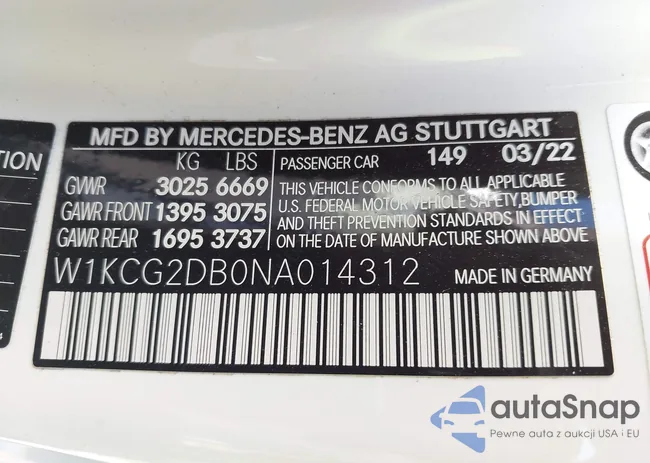 W1KCG2DB0NA014312: 43034387