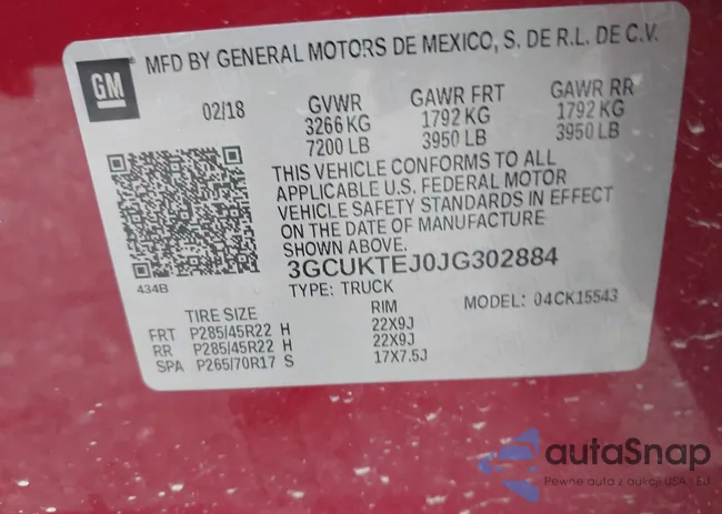 3GCUKTEJ0JG302884: 43034465