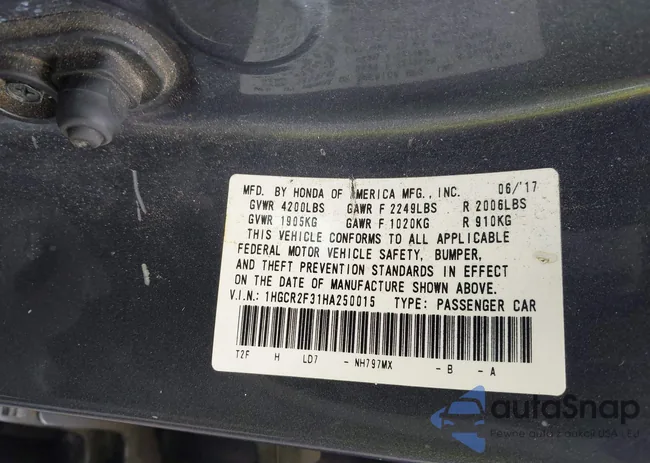 1HGCR2F31HA250015: 43034653