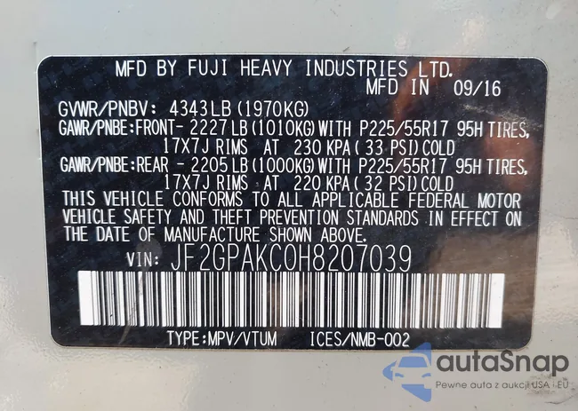 JF2GPAKC0H8207039: 43034774