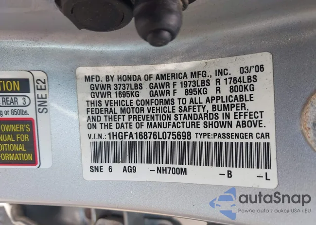 1HGFA16876L075698: 43033922