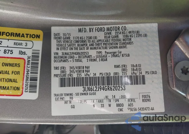 3LN6L2J94GR620253: 43033950