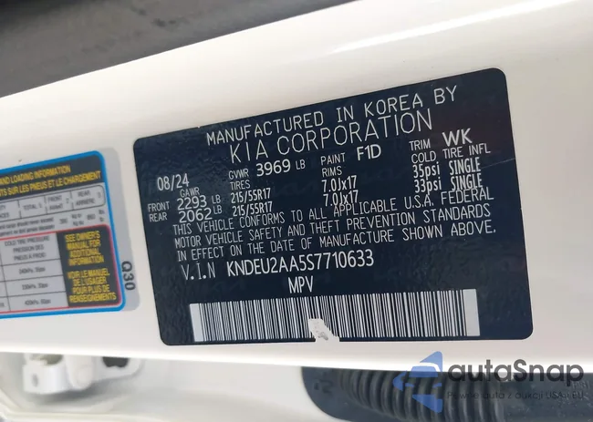 KNDEU2AA5S7710633: 43034031