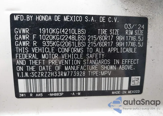 3CZRZ2H33RM773928: 43034219