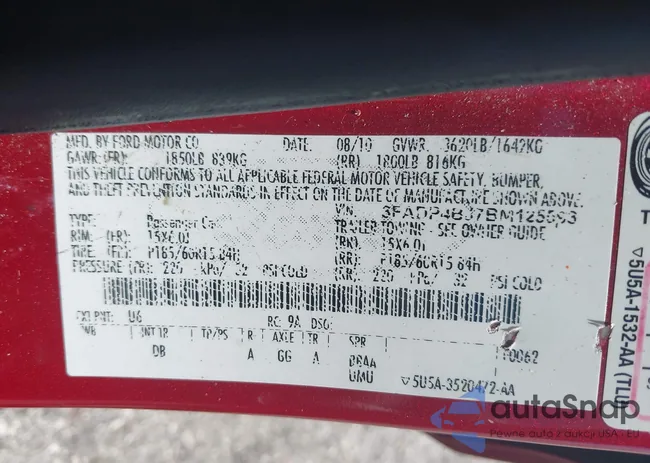 3FADP4BJ7BM125593: 43035305