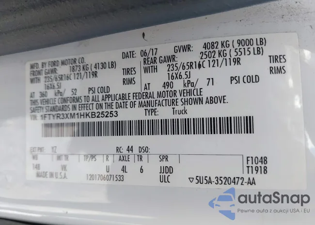 1FTYR3XM1HKB25253: 43035336