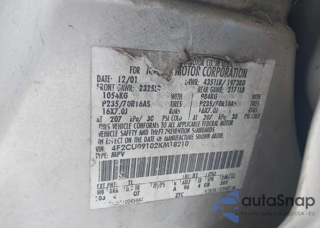 4F2CU09102KM18210: 43035572