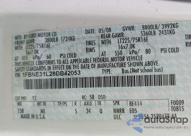 1FBNE31L28DB42053: 43035842