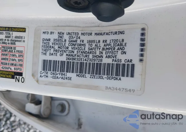 1NXBR32E14Z329728: 43035046