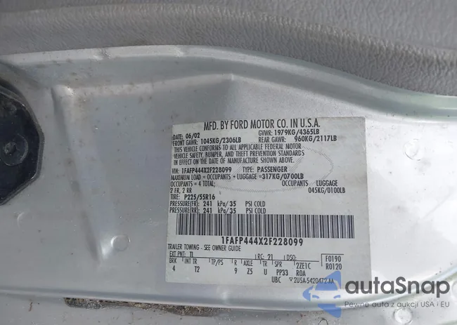 1FAFP444X2F228099: 43035080