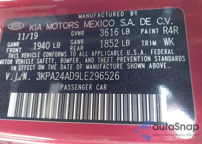 3KPA24AD9LE296526: 43035098