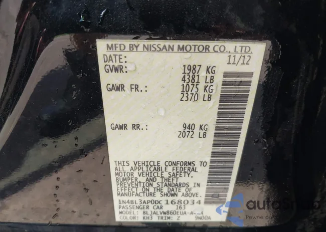 1N4BL3AP0DC168034: 43036377