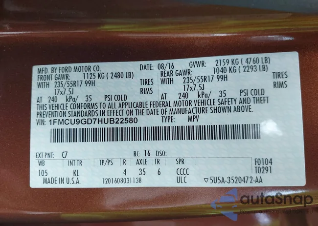 1FMCU9GD7HUB22580: 43036544