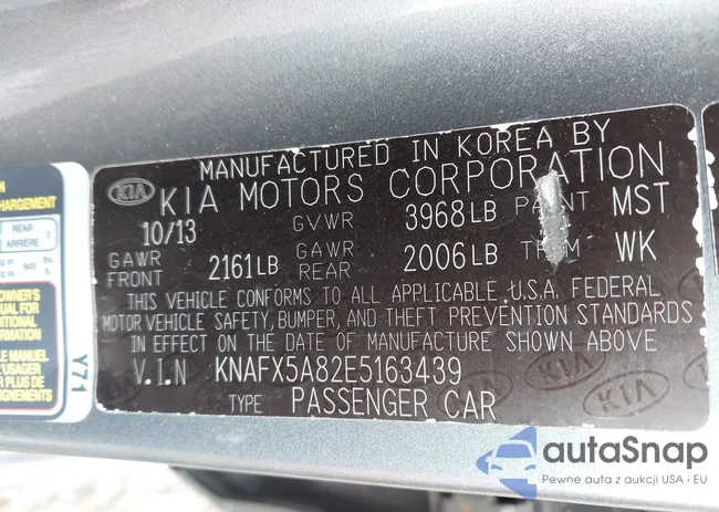 KNAFX5A82E5163439: 43036613