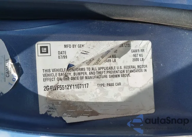 2G4WF5512Y1107117: 43036696