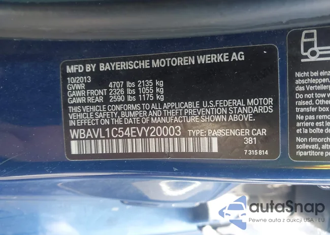 WBAVL154EVY20003: 43036828