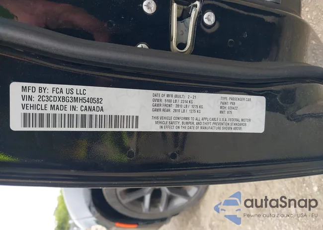 2C3CDXBG3MH540582: 43035946