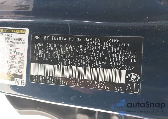 2T1LR32E25C403679: 43035950