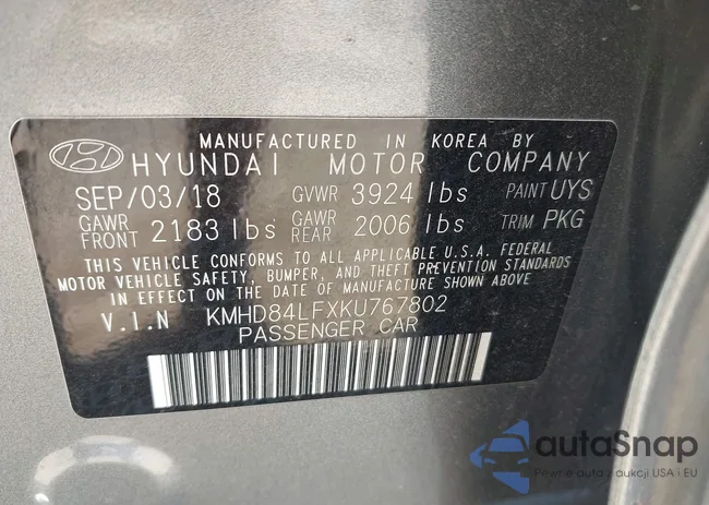 KMHD84LFXKU767802: 43035959