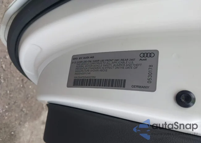 WAUSAAF53NA022359: 43036047