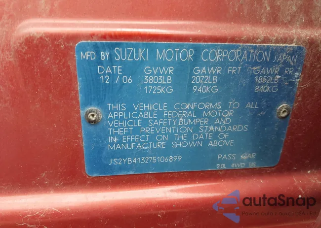 JS2YB413275106899: 43036128