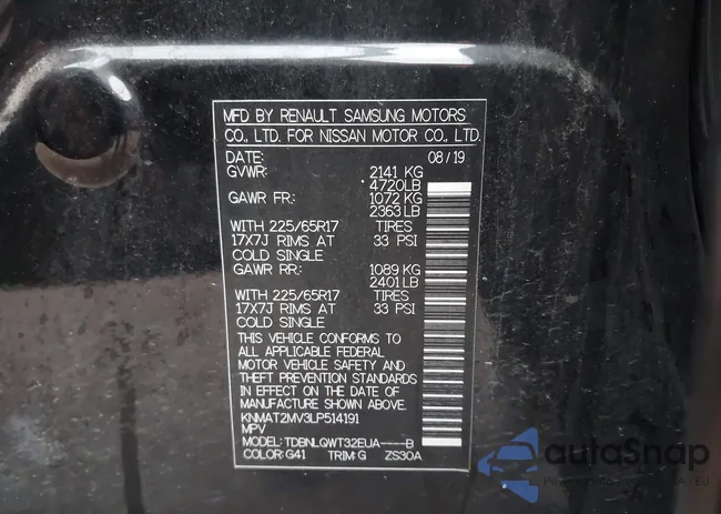 KNMAT2MV3LP514191: 43036162