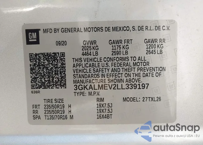 3GKALMEV2LL339197: 43036199